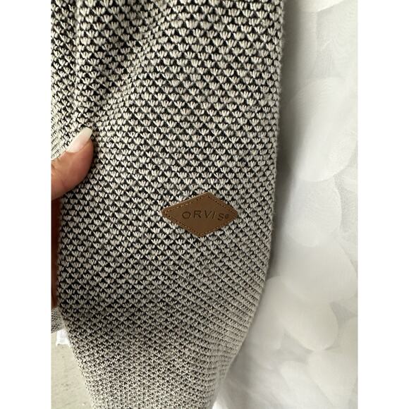 ORVIS Mens Extra Large XL Gray Quarter 1/4 Zip Pullover Textured Fleece Lined - Picture 4 of 10